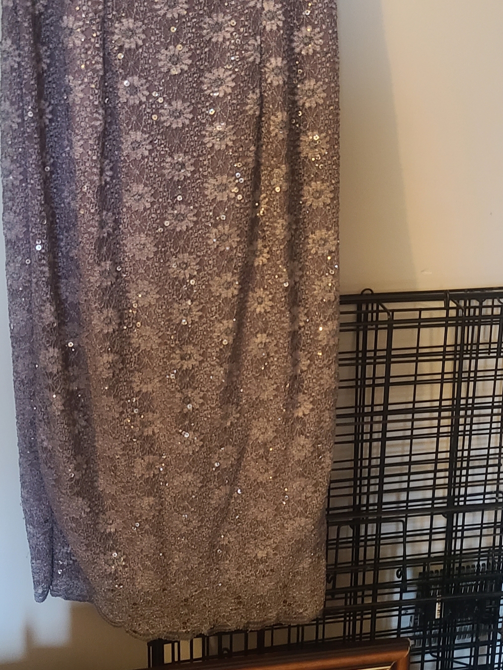Alex Evenings Lavender Floral Maxi Dress with Sequin Detail - Picture 3 of 6